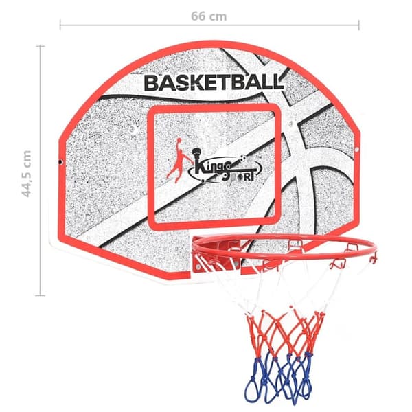 vidaXL Veggmontert basketballsett 5 deler 66x44,5 cm