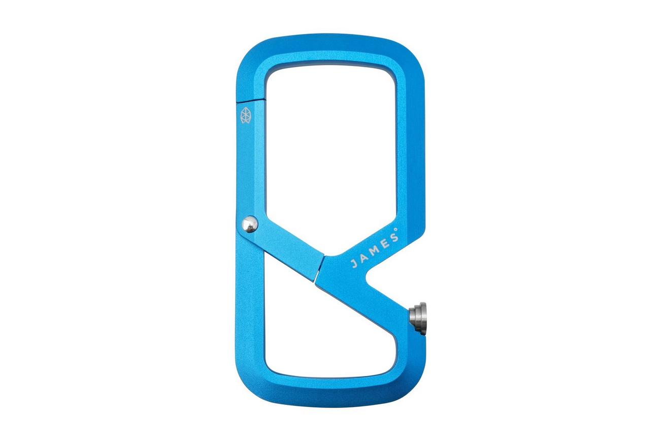 The James Brand Mehlville, Cerulean Stainless, karabijnhaak