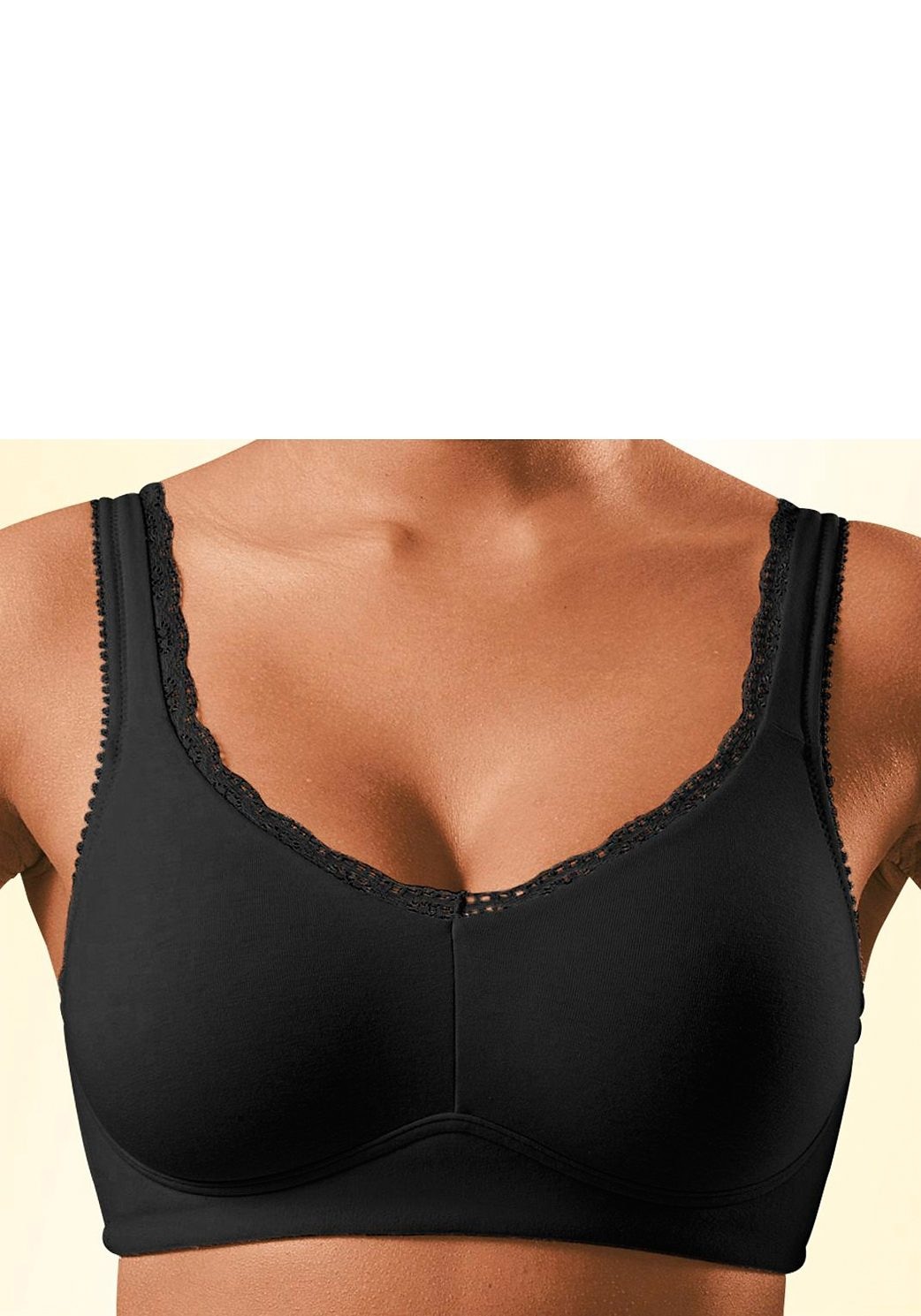 petite fleur Soft-BH, 2 Stücker Packung, ohne Bügel, mit Spitzenkante
