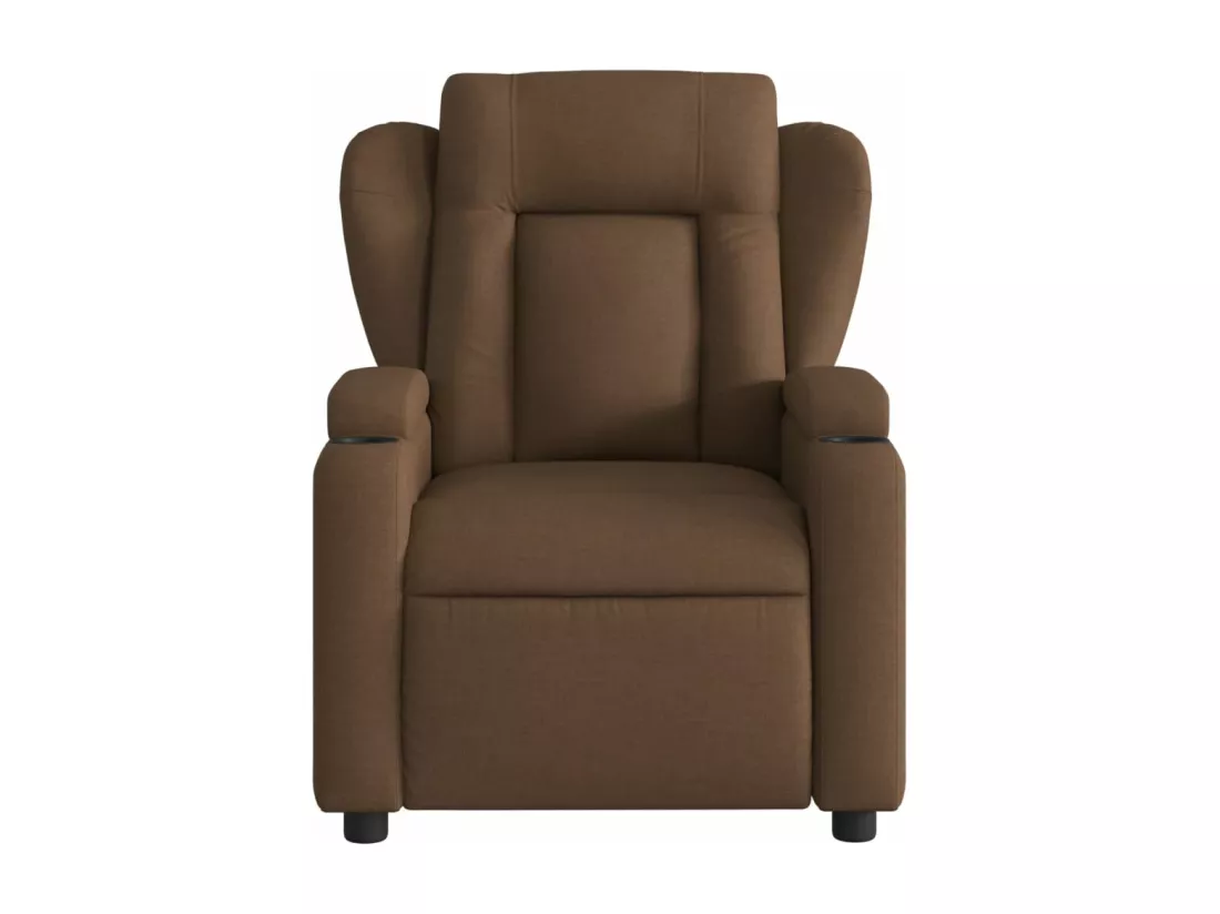 Fauteuil de massage inclinable Marron Tissu