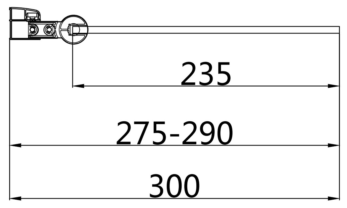 Eastbrook Designer badwand 30x140cm zwart mat