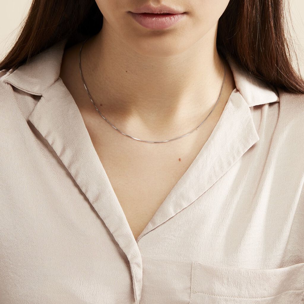 Chaîne Alyze Argent Blanc