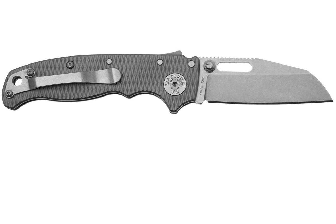 Demko Knives AD20.5 Shark-Lock CPM 20CV Shark Foot AD205-20CV-TI-TEX-SF Milled Titanium, zakmes