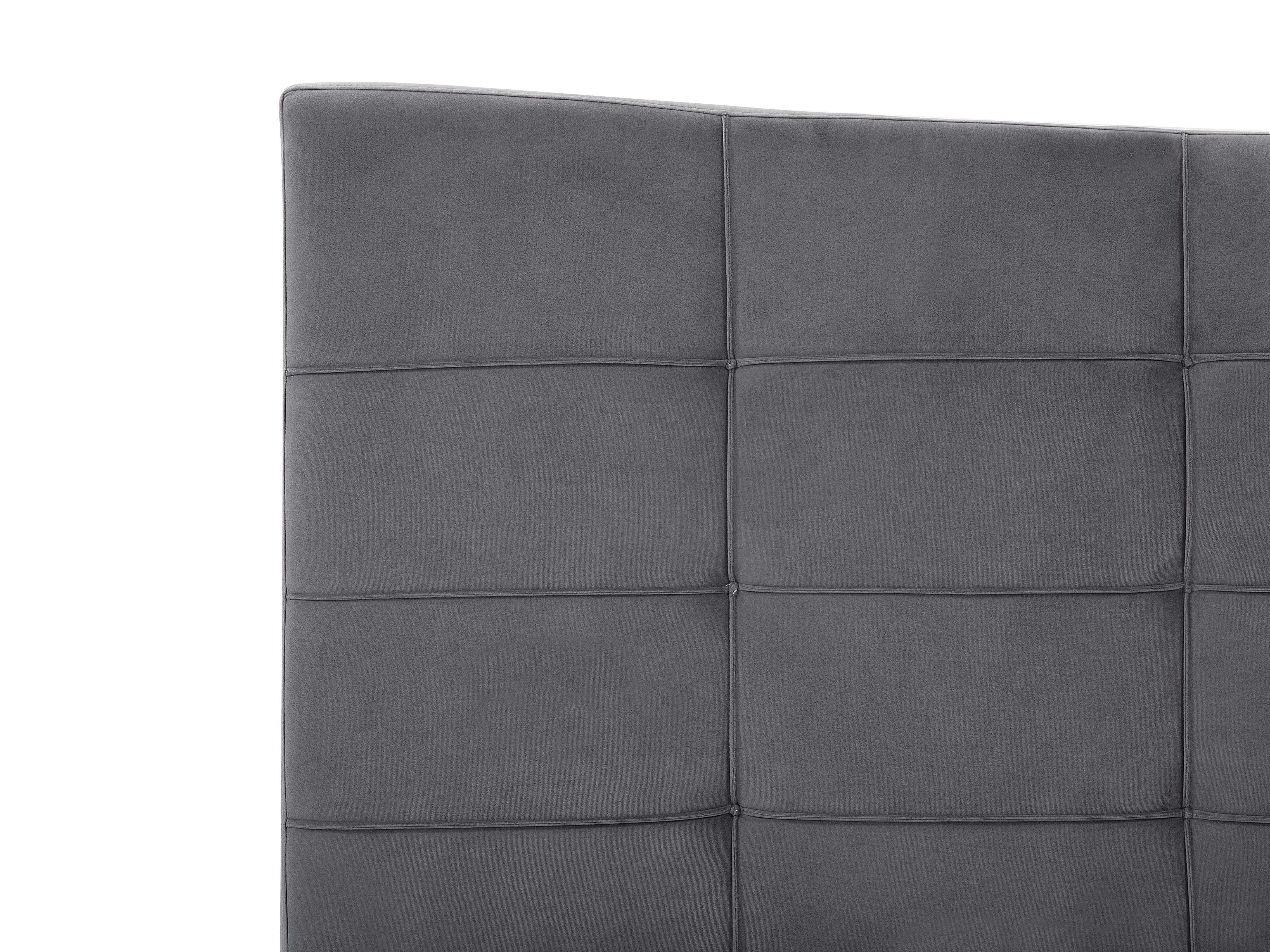 Bed Fluweel LANNION 180 x 200 cm Donkergrijs