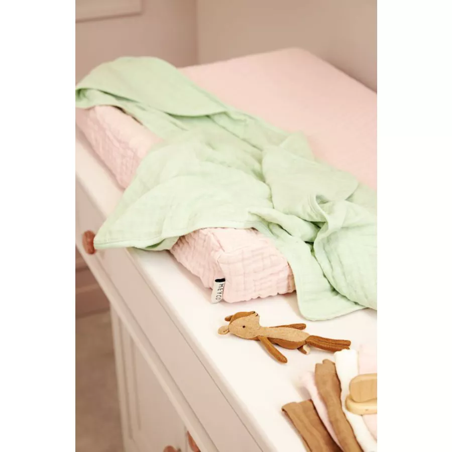 MEYCO Wickelauflagenbezug Musslin Uni Soft Pink 50 x 70 cm
