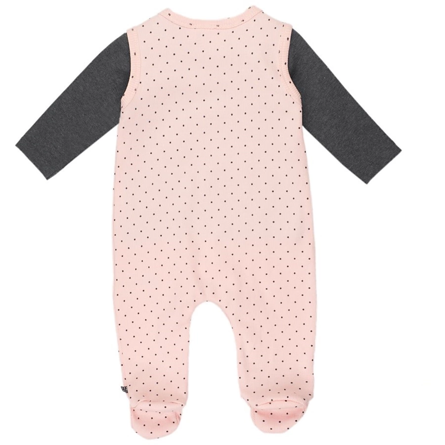 Feetje Strampler 2-tlg. Dots rosa