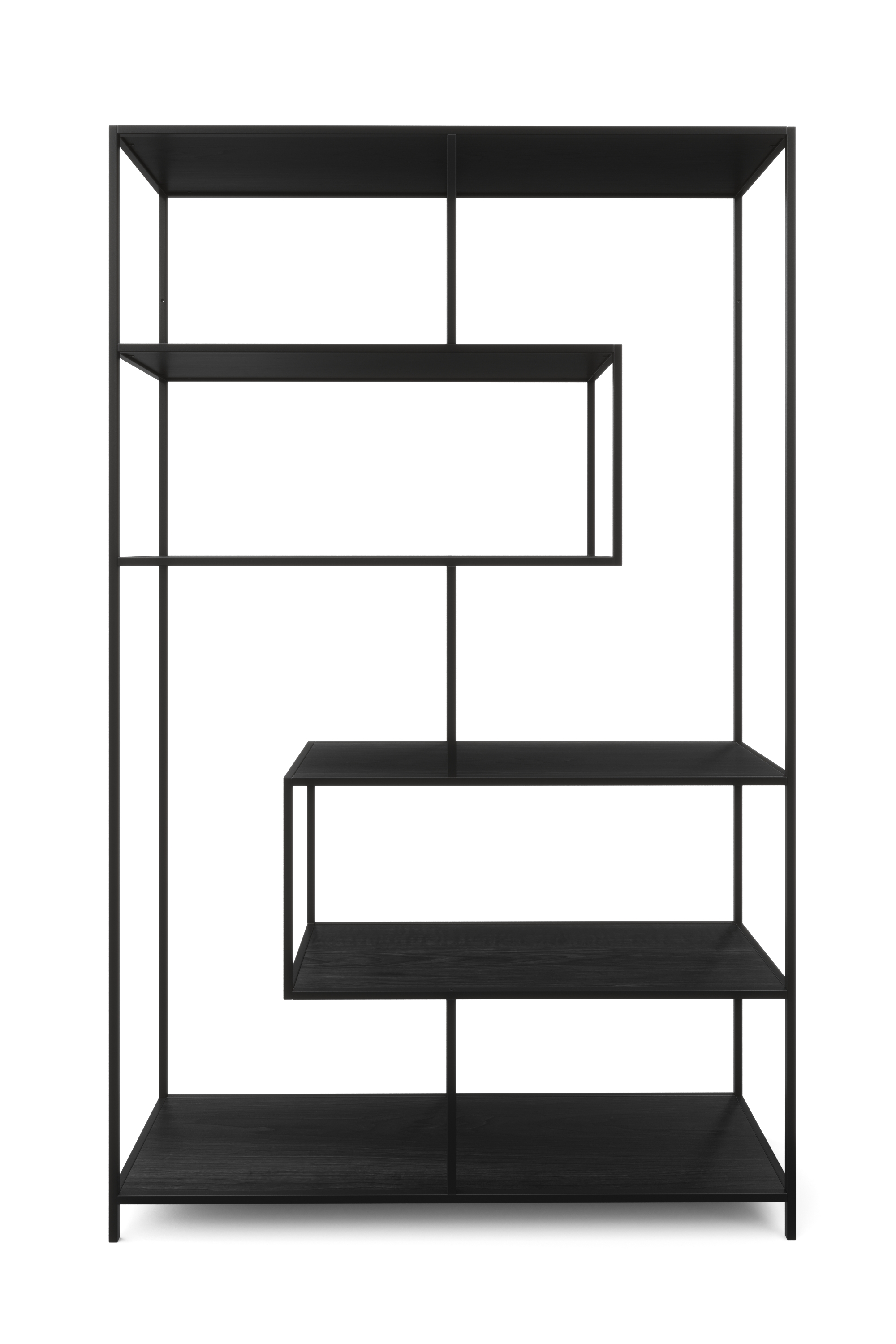 Bücherregal SEAFORD 117 x 185 cm schwarz