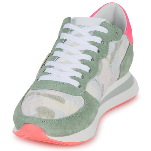 Philippe Model - TRPX LOW WOMAN Verde / Rosa / Fluo