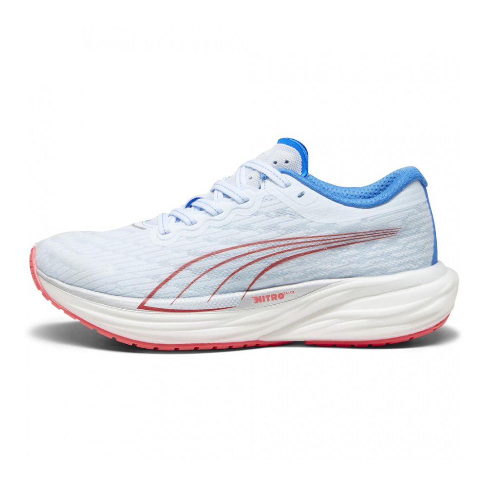 Puma DEVIATE NITRO 2 - Chaussures running Femme icy blue/fire orchid