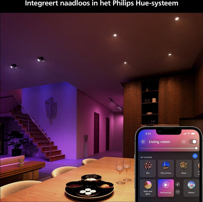 Philips - Hue White and Color Ambiance LED-Spot - MR16-Fitting - 12 Volt - 16 miljoen Kleuren