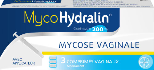 MycoHydralin 200mg Mycose Vaginale 3 Comprimés Vaginaux