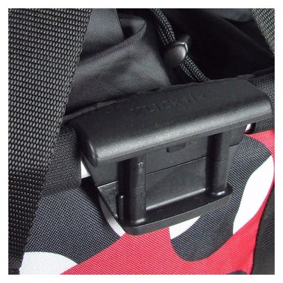 Sacoche de Guidon Klickfix Bikebasket Anneaux Gris Rouge