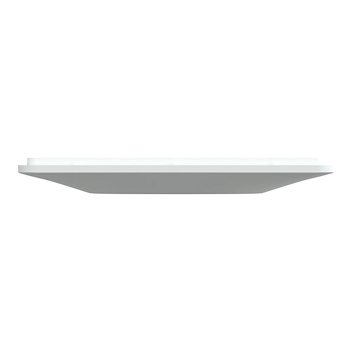 Plaque de finition simple Schneider Electric Ovalis blanc bague argent chromé