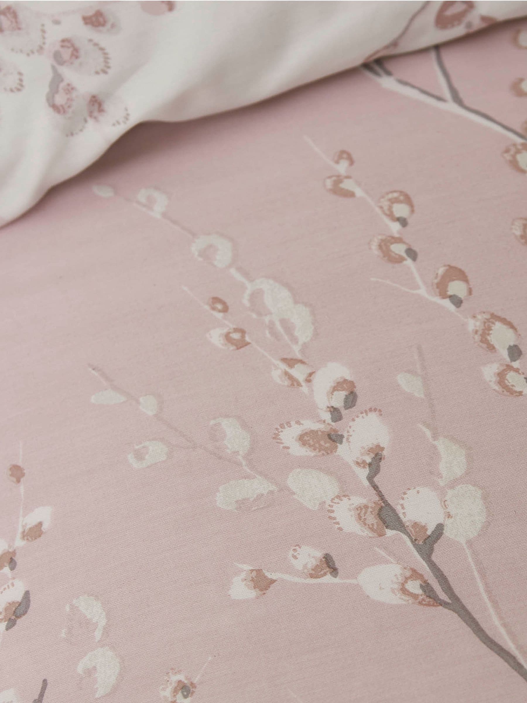 Laura Ashley 100% Cotton Sateen 200 Thread Count Pussy Willow Duvet Cover and Pillowcase Set