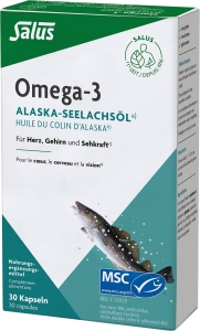 Salus Omega-3 Kompakt Seelachsöl Kapseln, 30 Stück