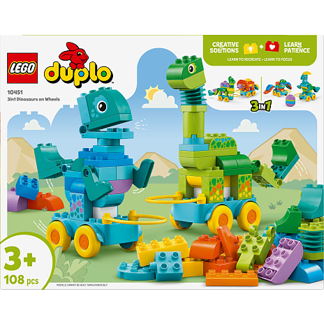 LEGO DUPLO By 3-i-1-dinosaurer på hjul 10451
