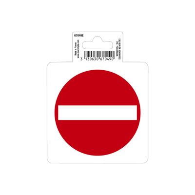 Exacompta - Panneau de signalisation adhésif - Entrée interdite - 10 cm de diamètre