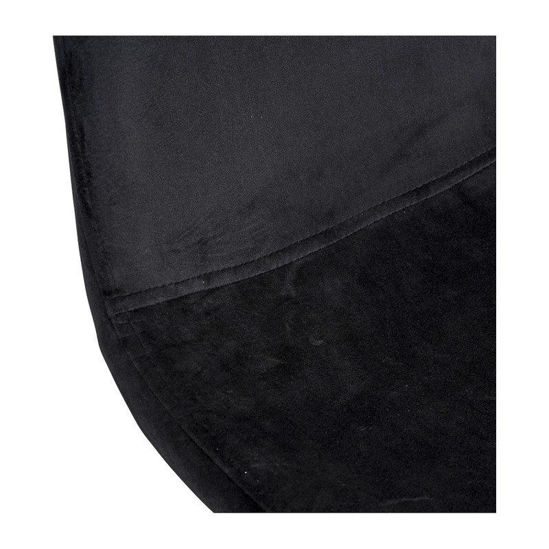 Eetkamerstoel Ivy - velvet zwart - 88x44x53 cm