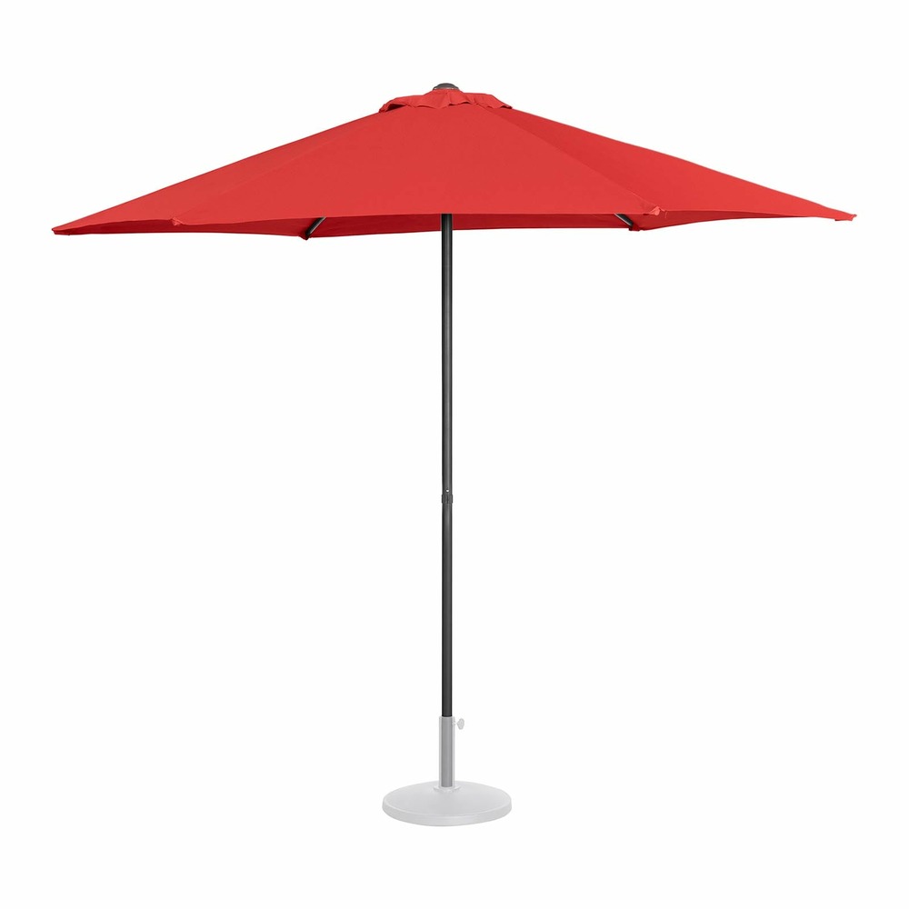 Grand parasol de jardin hexagonal diamètre 270 cm rouge