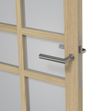 Arne & Bodil binnendeur ABE105 rook glas - licht eiken houtlook afwerking