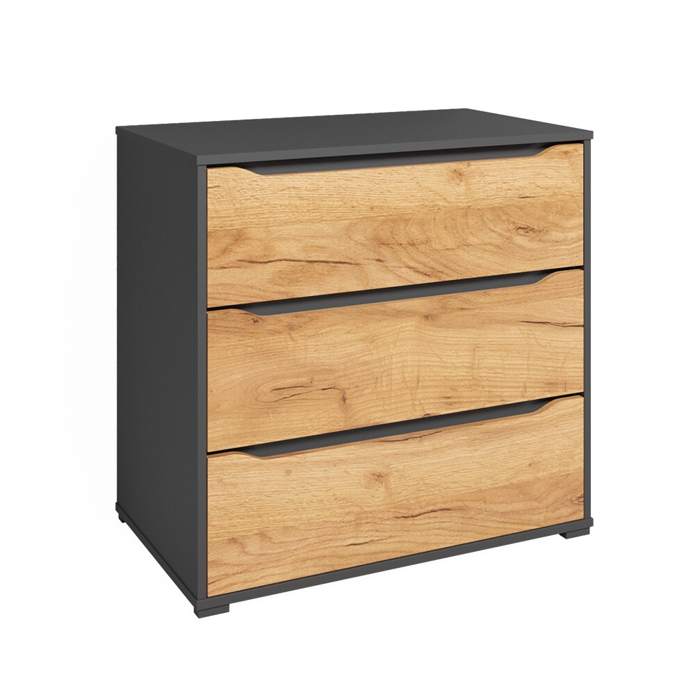 Vicco Kommode Ruben 80 x 78 cm Anthrazit Eiche Sideboard