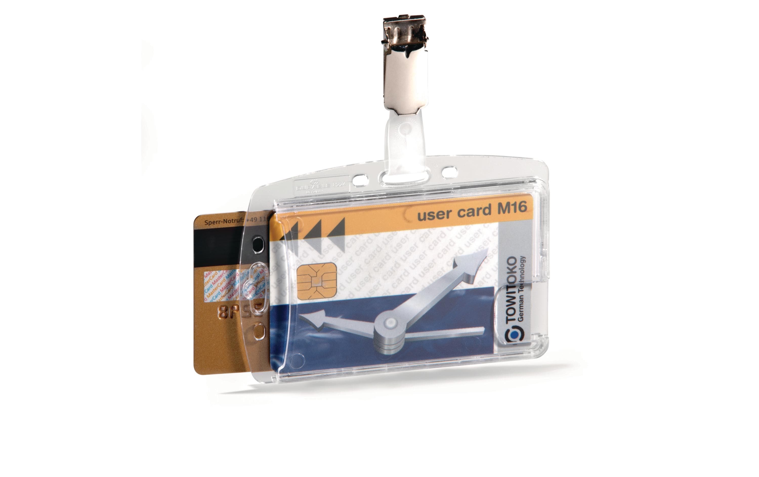 Ausweishalter Hartbox mit Clip für 2 Ausweise, 25 StückHartbox mit Clip als Ausweishalter
