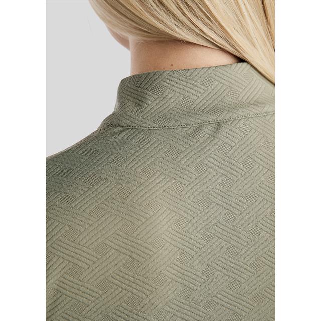 Trainingsshirt Montar MOCilia Jacquard Refined Middengroen