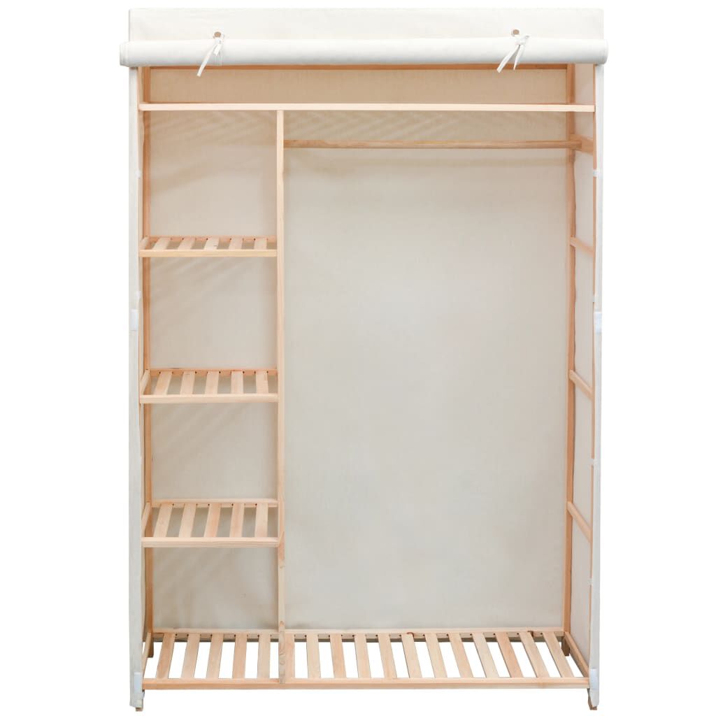 vidaXL Garderobekast van grenenhout en stof 110 x 40 x 170 cm