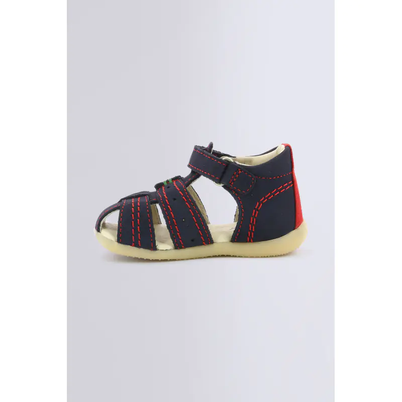 BIGBAZAR MARINE ROUGE SANDALES Cuir Garçon