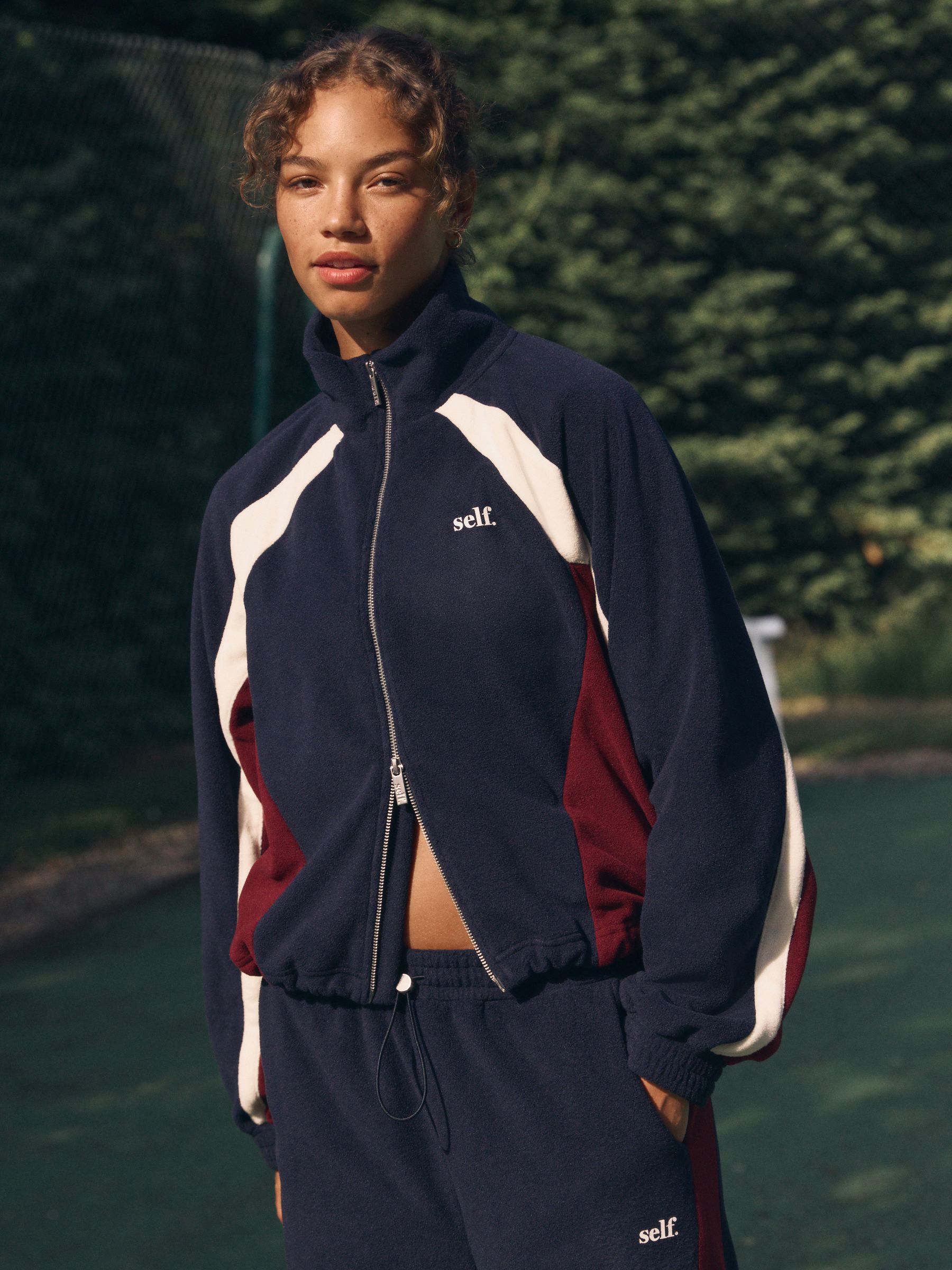 self. Micro Fleece Zip Through Jacket