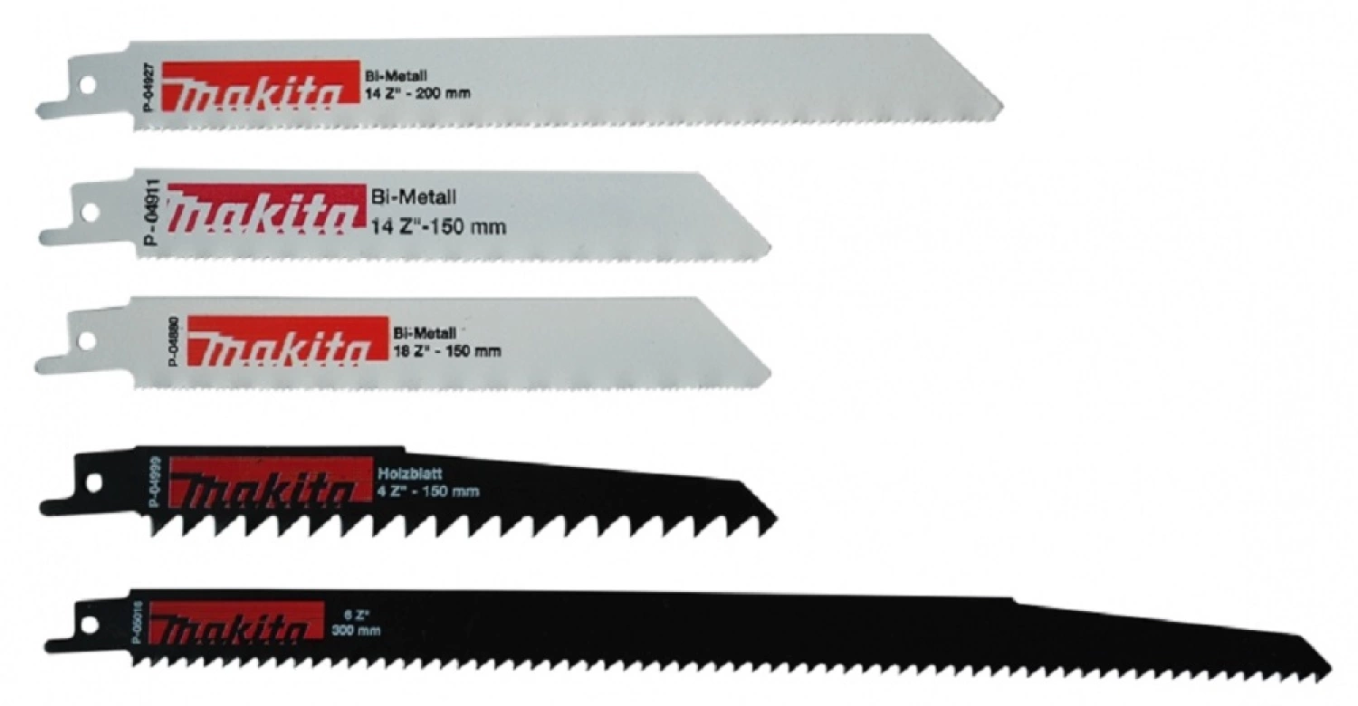 Makita P-83945 5 delig Reciprozaagbladen set - RVS/Metaal/Hout