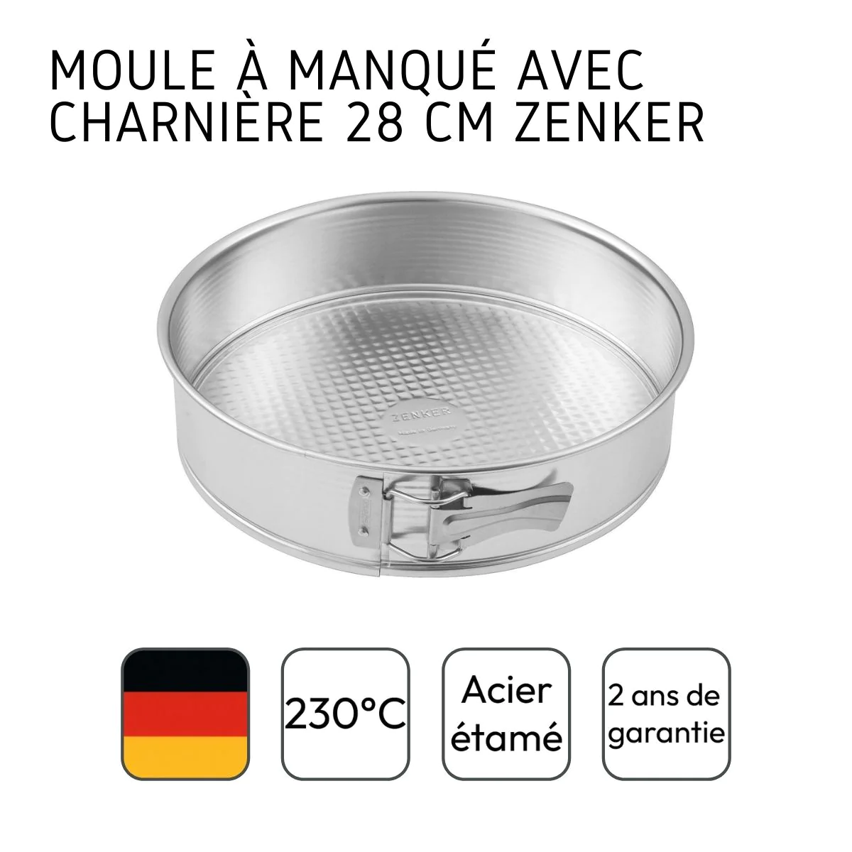 Moule à manqué à charnière 28 cm Silver Zenker