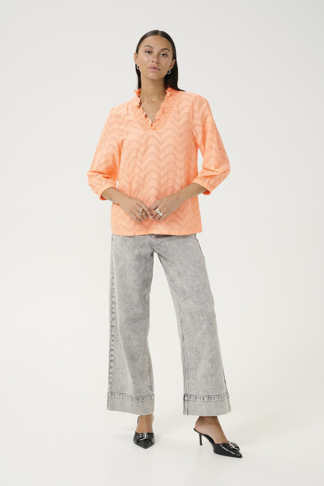 Kaffe oranje dames blouse