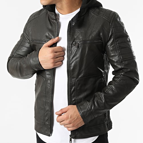 Veste Biker A Capuche 5030 Marron