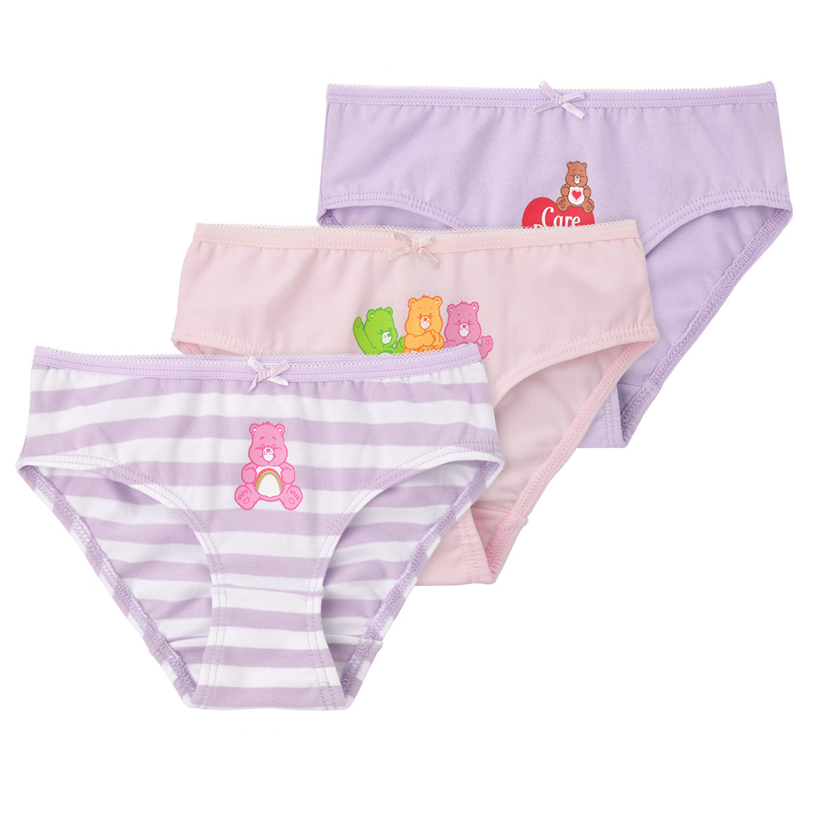 Topolino 3 Glücksbärchis Slips im Set helllila / weiss / rosa