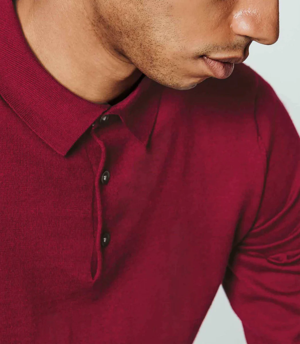Polo uni bordeaux