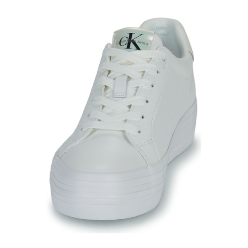Calvin Klein Jeans - BOLD VULC FLATF LACEUP LTH WN - Blanc