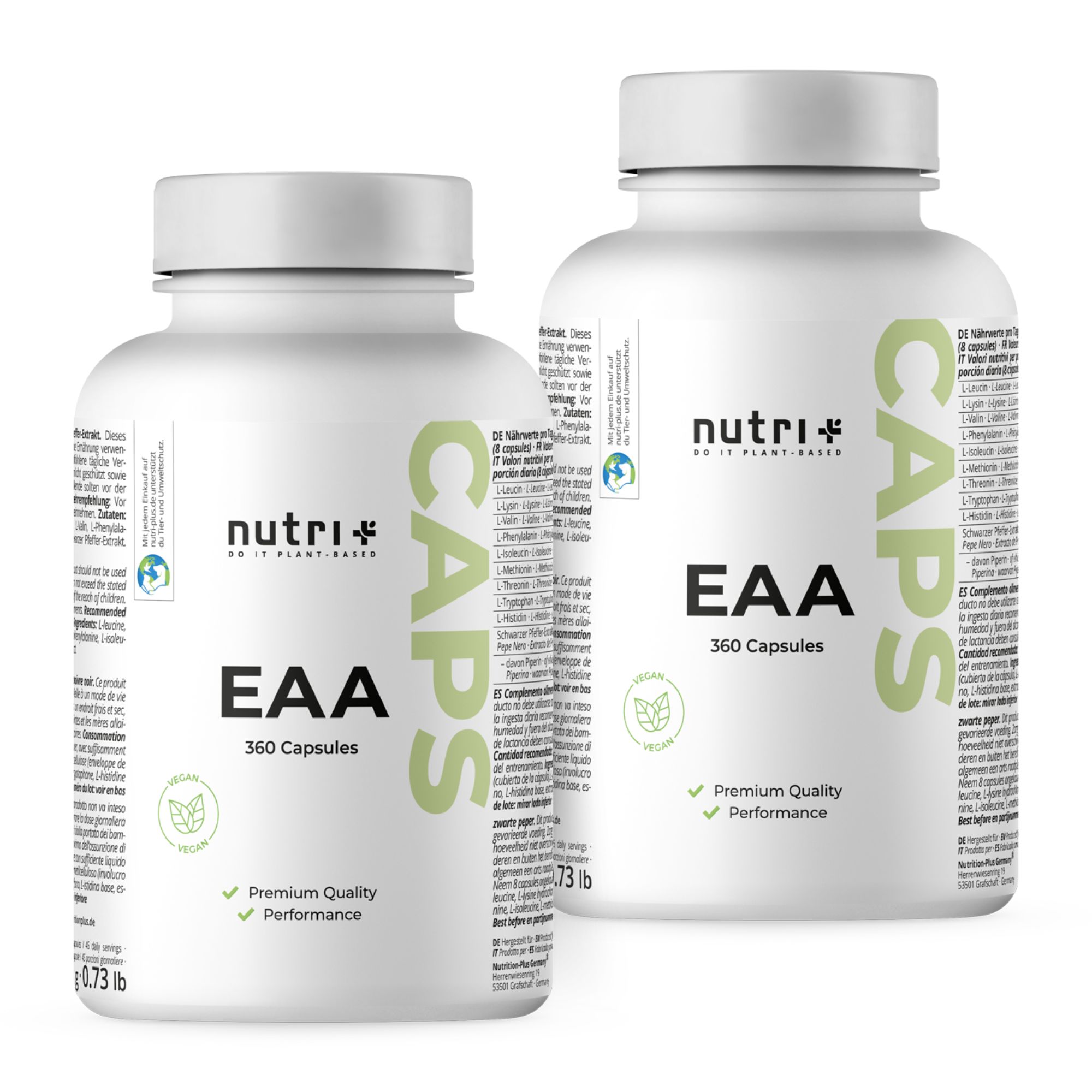 Nutri+ EAA Kapseln - 9 Essentielle Aminosäuren Komplex