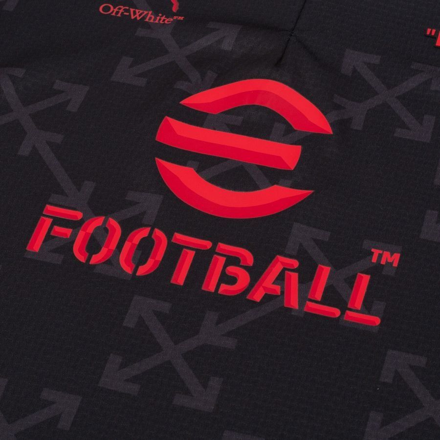 Milan AC X Off-White Maillot d'Entraînement Avant-Match Fermeture Éclair 1/4 - Noir/For All Time Red ÉDITION LIMITÉE