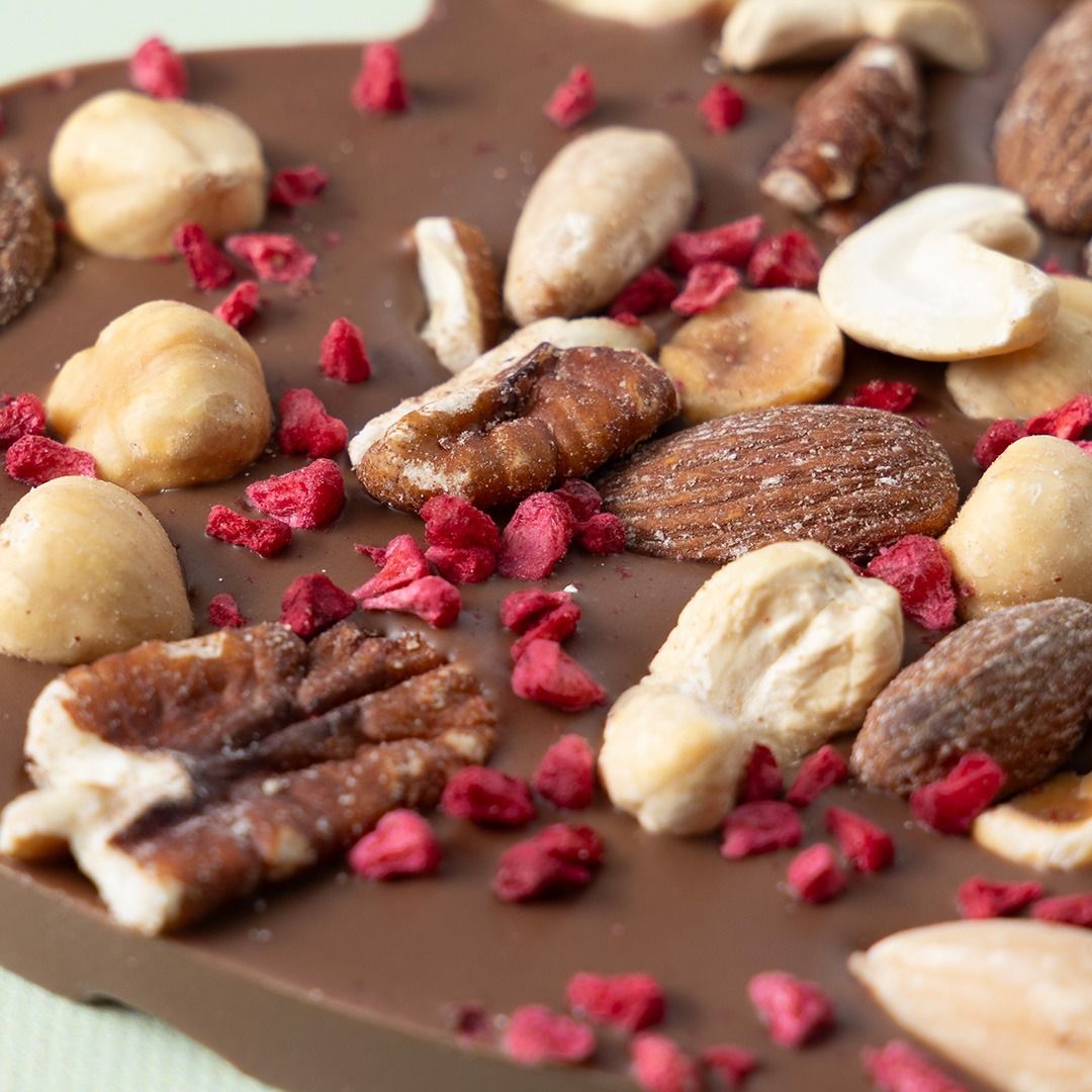 Chocolade hart melk noten