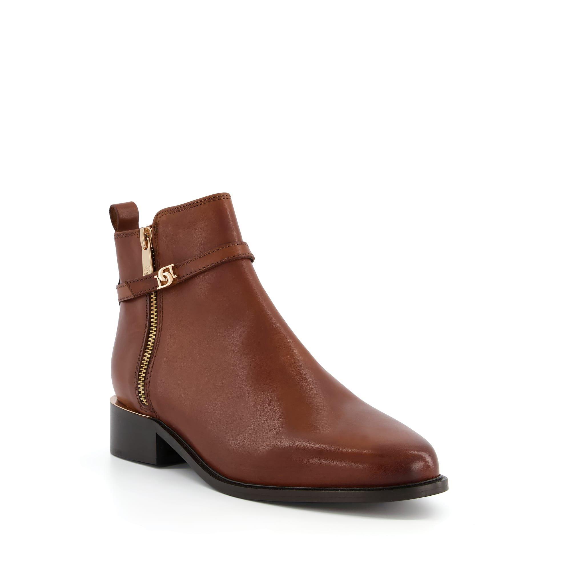 Dune London Pap Buckle Trim Ankle Boots