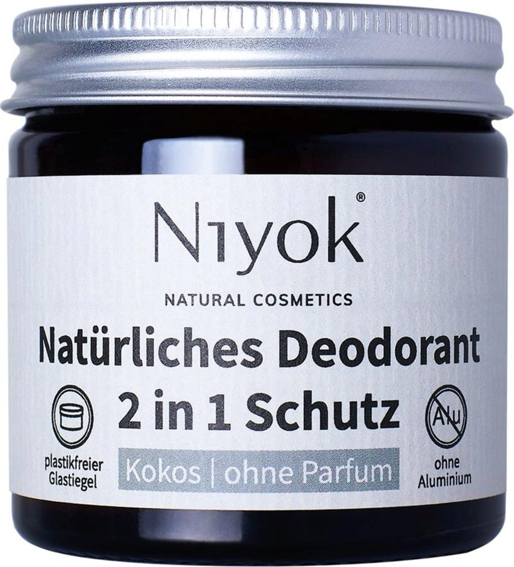 Niyok  2in1 Deo & Antitranspirant Kokos ohne Parfum, 40 ml