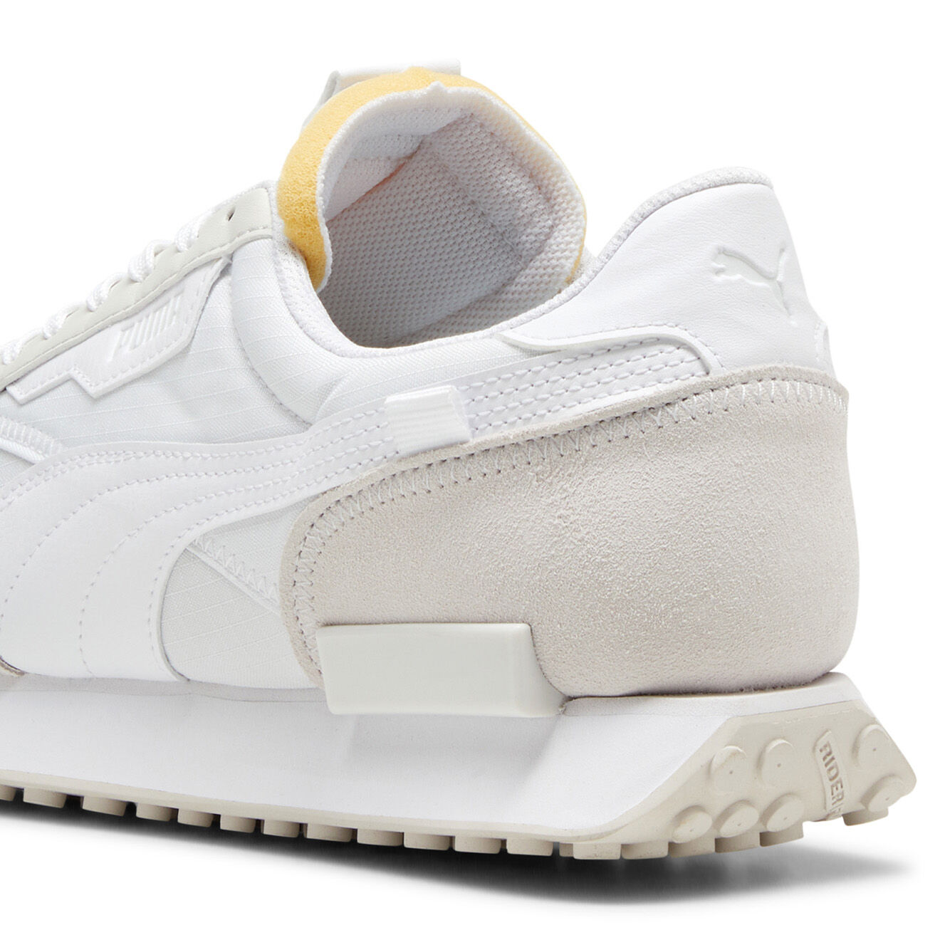 Puma Baskets en Cuir & Velours de Cuir Future Rider Play blanches