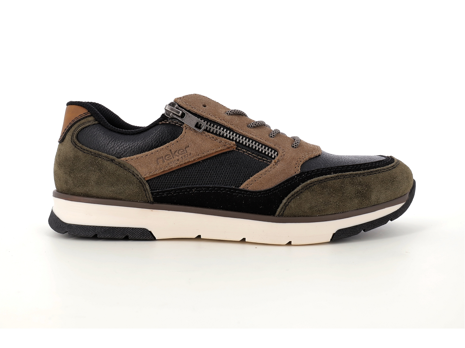 Rieker-B2003 Matières combinées Noir Vert