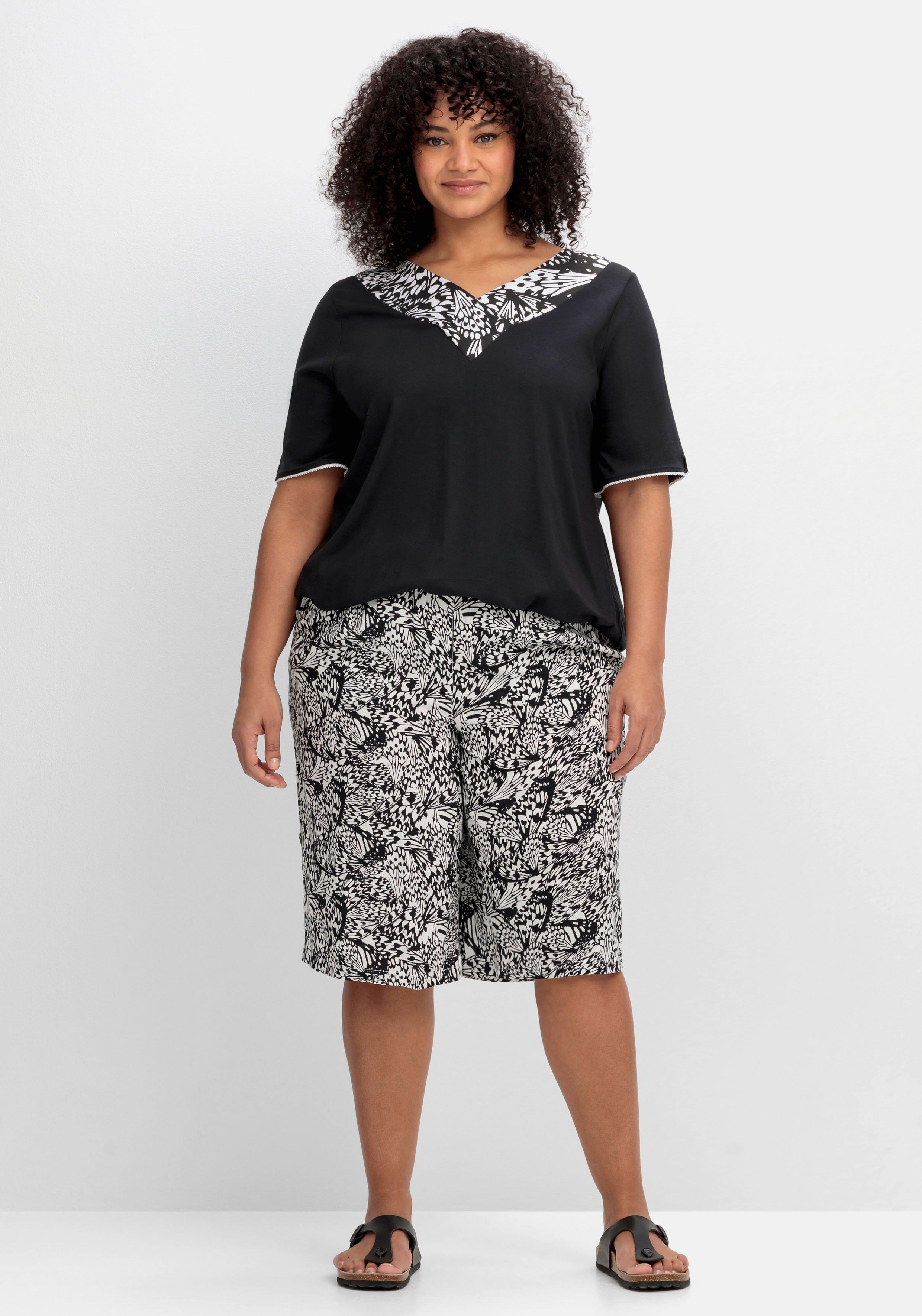 Weite Bermudas mit Gummibund