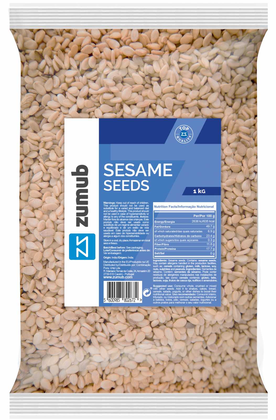 Sementes de gergelim Zumub 1 kg
