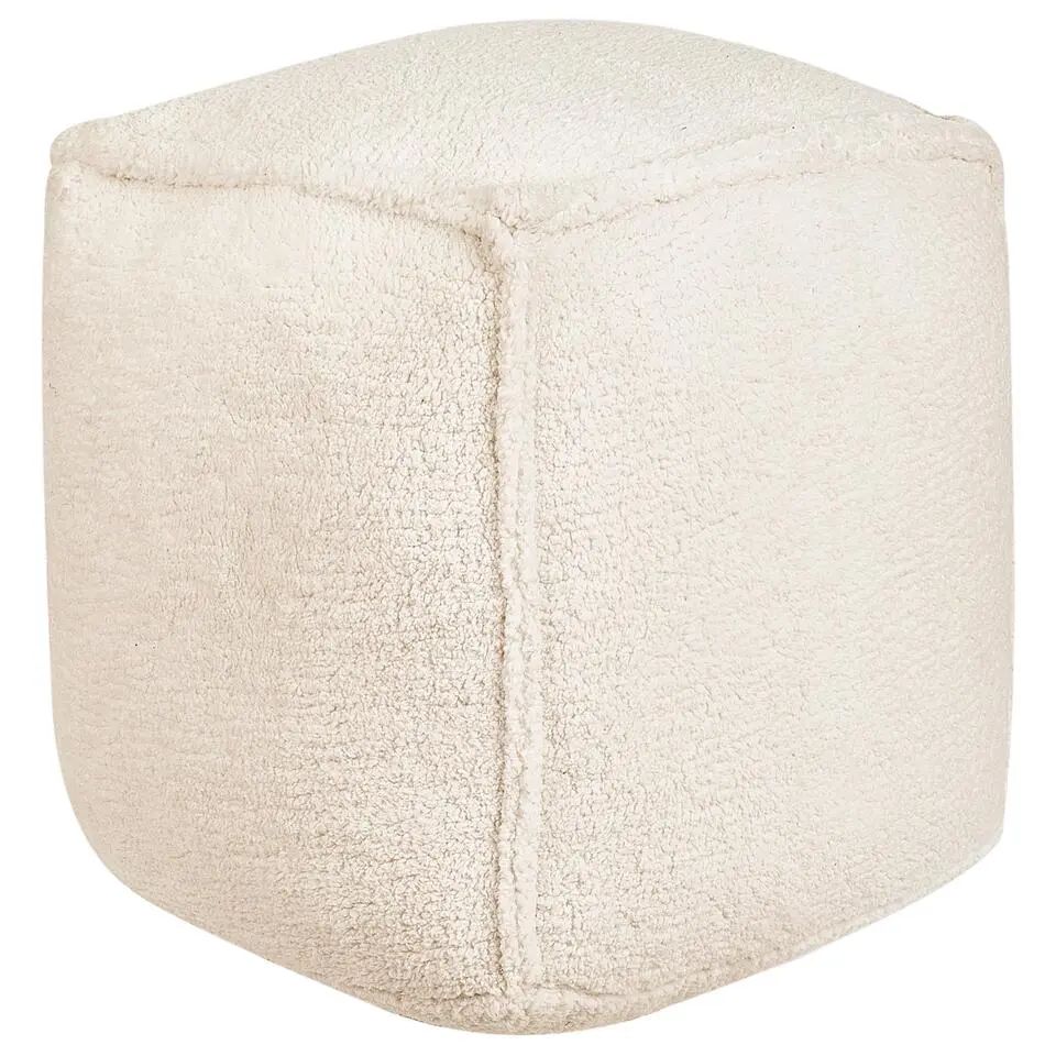 ALIPUR - Poef - Lichtbeige - Polyester