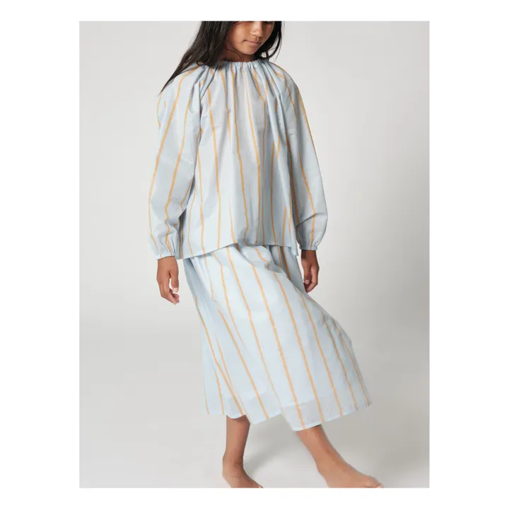 Tangerine Blouse Rayée | Bleu Clair