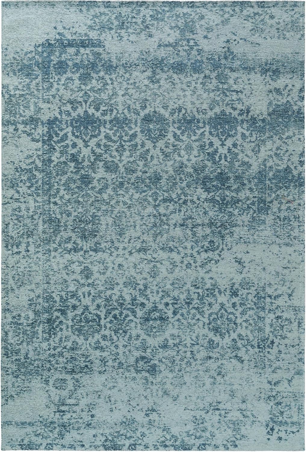 benuta Pop Flachgewebeteppich Tosca - Blau 155x235 cm - Kunstfaser - Rechteckig & im Style: Vintage, Orient Style - Pflegeleicht für Wohnzimmer Schlafzimmer