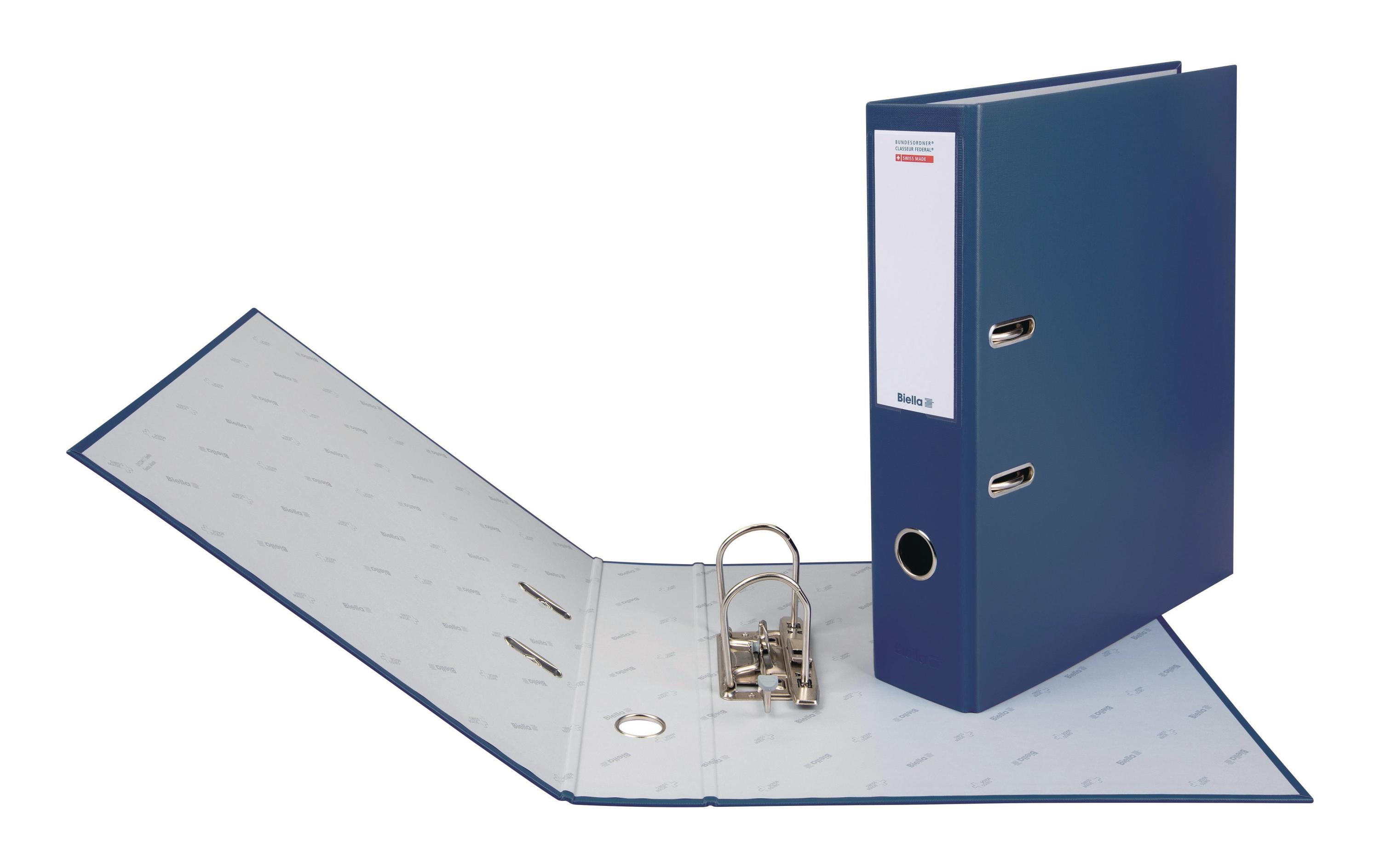 Bundesordner A4 7 cm, MarineblauMit Hebelmechanik Strong und mit Druck-Niederhalter